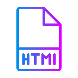 html document file symbol gradient developer vector image