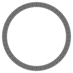 geometric frame circle border seamless pattern vector image