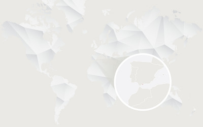 gibraltar map with flag in contour on white vector image