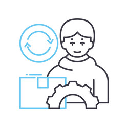optimization method line icon outline symbol vector image