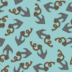 seamless texture with pattern of stylized anchors vector image