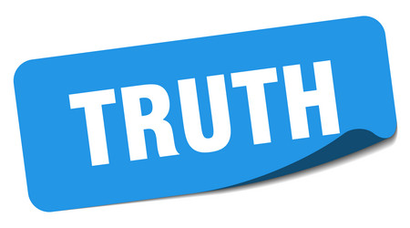Truth sticker truth label Royalty Free Vector Image