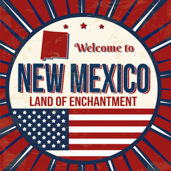 welcome to new mexico vintage grunge poster vector