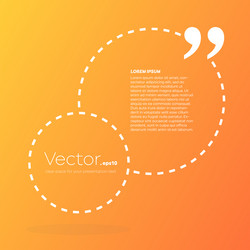 abstract concept empty speech square quote vector image