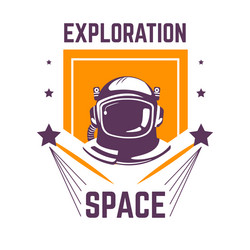 Astronaut in Spacesuit - Exploration Icon vector image