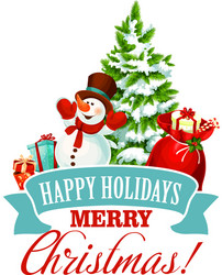 Christmas Holiday Icon Vector Image