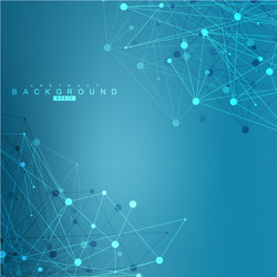 geometric abstract background with connected line vector image