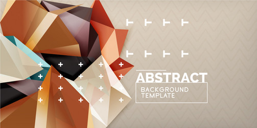 low poly design 3d triangular shape background vector image