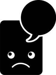 paper document with speech bubble kawaii character vector image