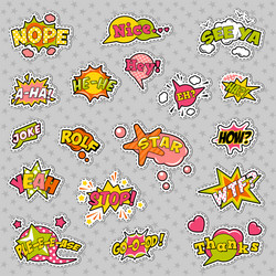 Pop art comic speech bubbles set Royalty Free Vector Image