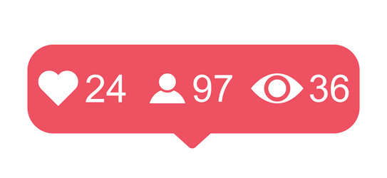 view user and like popular icon notification vector image