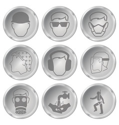 Health and safety icons vector