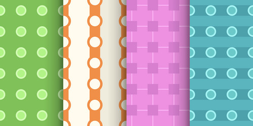 retro colorful seamless pattern backs in set vector image