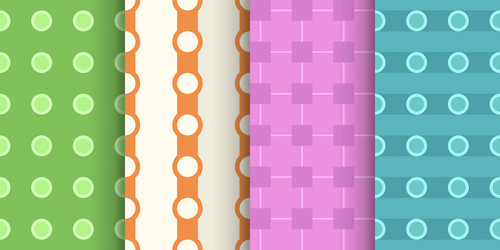 retro colorful seamless pattern backs in set vector