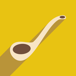 flat with shadow icon and mobile application ladle vector image
