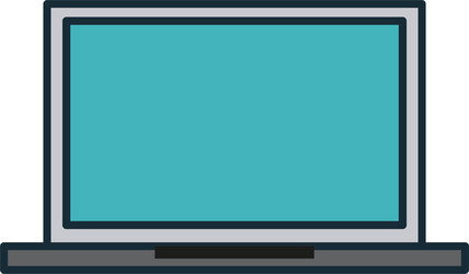 laptop computer frontview icon image vector image