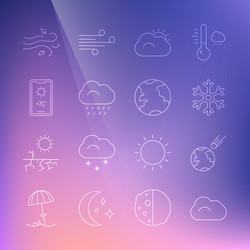 set line cloud comet falling down fast snowflake vector image