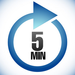 5 minute turnaround time tat icon interval vector