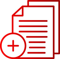 add file line gradient icon vector image