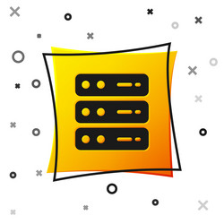 black server data web hosting icon isolated vector image