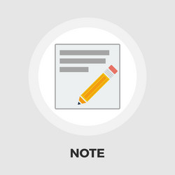 Note icon flat vector