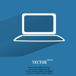 notebook flat modern web button with long shadow vector image