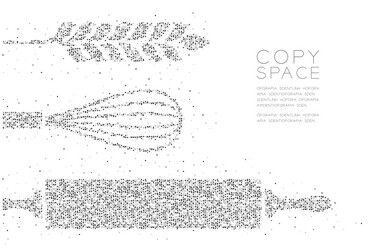 abstract geometric circle dot molecule particle vector image