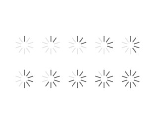 collection loading bar status icon set of loaded vector image