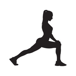 Girl workout silhouette Royalty Free Vector Image