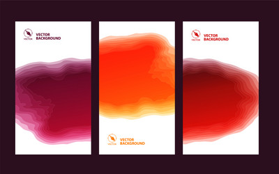 set of three banners abstract headers with step vector image