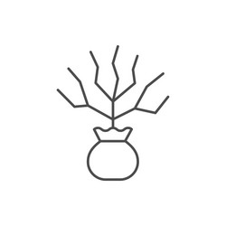 plant seedling line outline icon vector