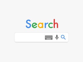 search bar web page internet browser element vector image