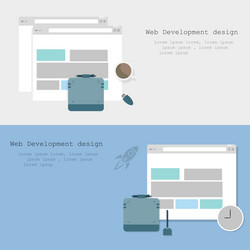 web development design brochure two variants vector image