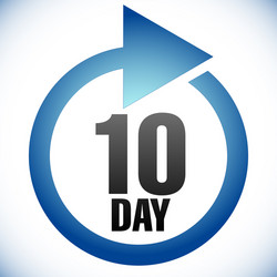 10 day turnaround time tat icon interval vector