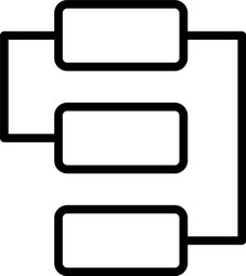algorithm line icon vector image