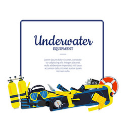 underwater diving elements vector