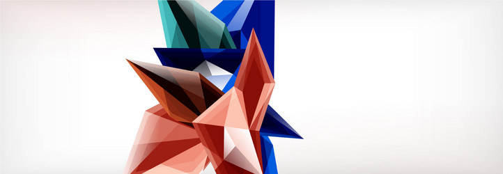 3d triangles and pyramids abstract vector image