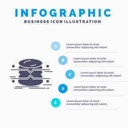 Database data architecture infographics vector