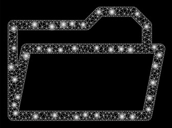 flare mesh carcass open folder with spots vector image