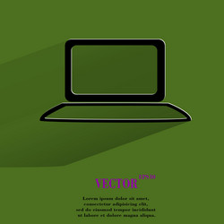 notebook flat modern web button with long shadow vector image