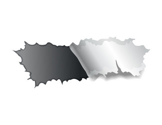 paper hole realistic torn Vector Image