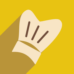 flat with shadow icon and mobile application chef vector image