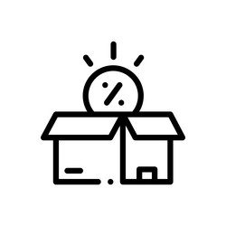 packages icon thin linear style design isolated vector image
