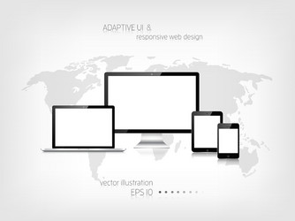 responsive web design adaptive user interface vector image