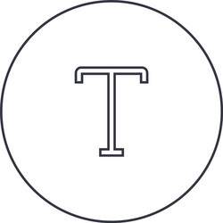 add font or text icon in circle sign vector image