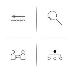internet technologies simple linear icon vector image