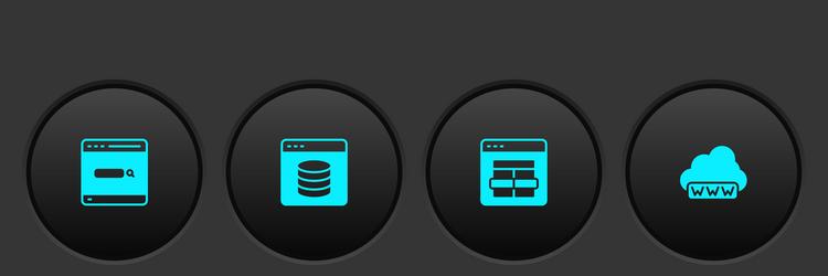set search engine server data web hosting vector image