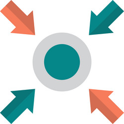 target and arrow in minimal style vector image