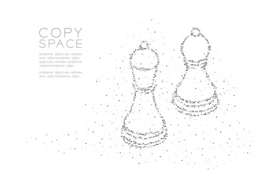 abstract geometric circle dot molecule particle vector image
