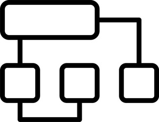 algorithm line icon vector image